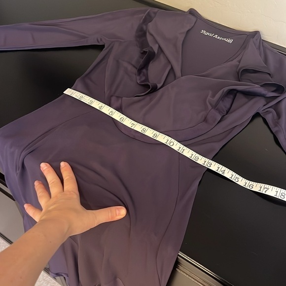 Yigal Azrouel silk jersey mermaid midi dress, eggplant color, sz Small/Medium - Picture 12 of 15